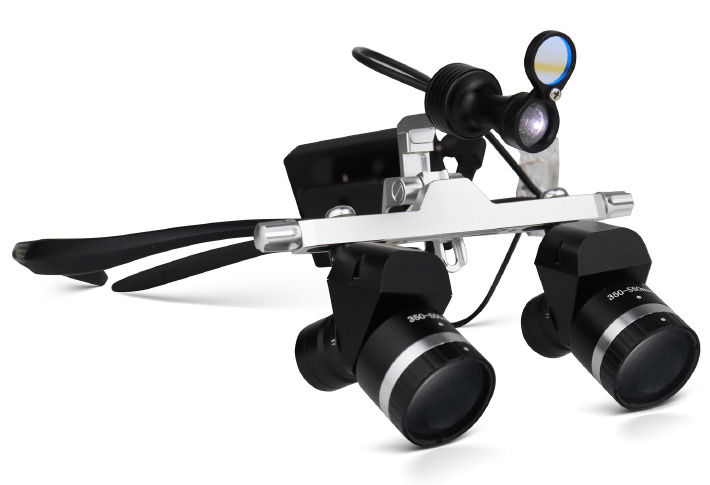 YWJ-MG11U 3.0X-5.0X Verstellbare Ergonomische Dentalchirurgische Lupenbrille Ergo-Lupen mit 5W LED-Kopflampe